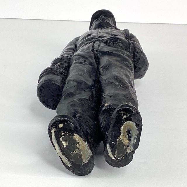 Coal Miner Statue with Bucket of Coal 10 inches