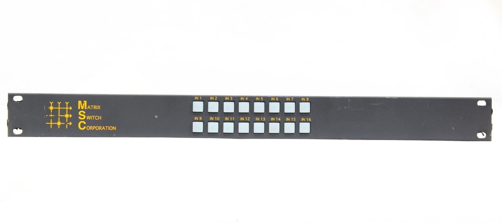 AS-IS Matrix Switch Corporation 16 Button Control Panel Rack Mountable