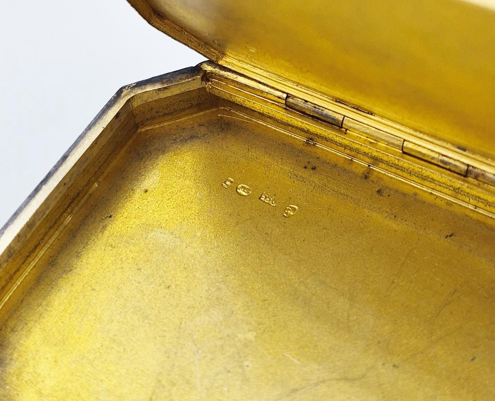 FINE AUSTRO-HUNGARIAN SOLID SILVER & ENAMEL SNUFF BOX c1925