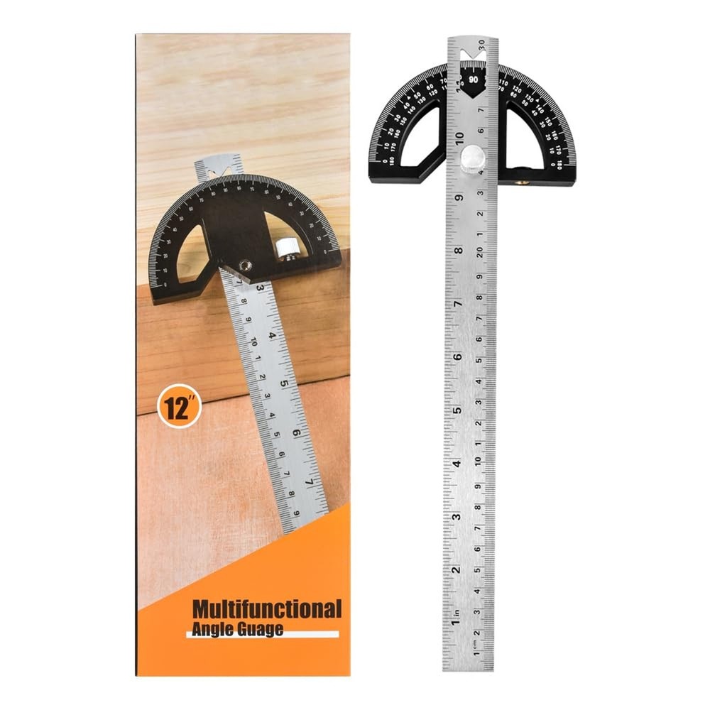 Protractor Angle Finder Carpenter Square Adjustable Aluminum Protractor Squar...