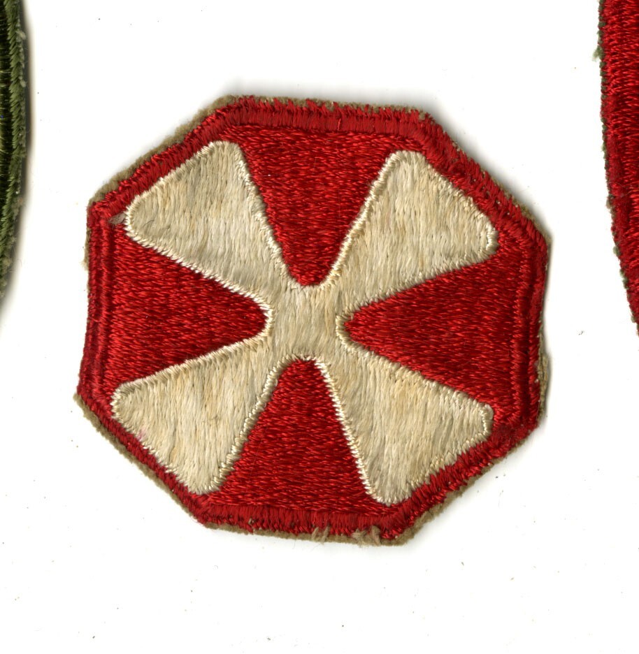 Eighth Army White Back Patch WWII Vintage New Guinea Philippines Pacific