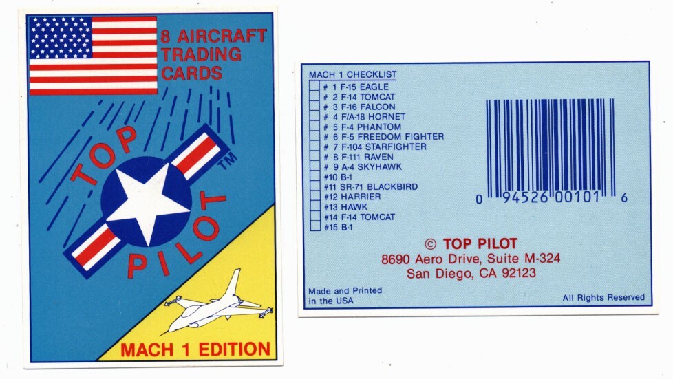 Top Pilot - Mach 1 Edition - 15 card set [1989]