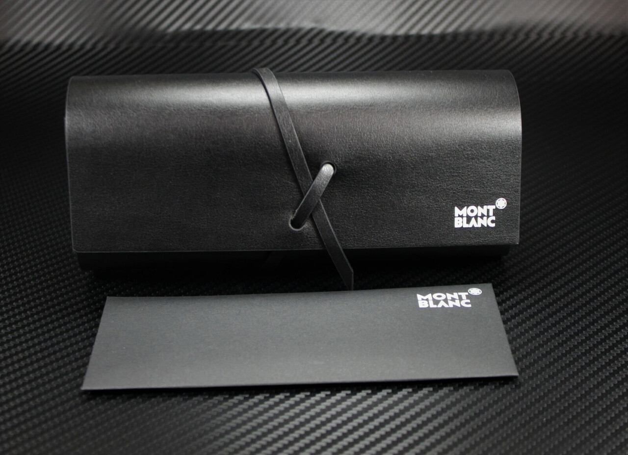 MONT BLANC MB0347O 004 Gold Black Extra Large Men's 54 mm Eyeglasses