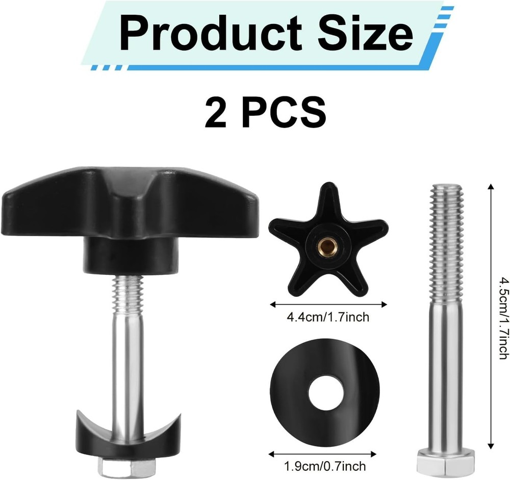 2 Sets Rollator Walker Replacement Knobs Comfortable Black Plastic Knobs Unive