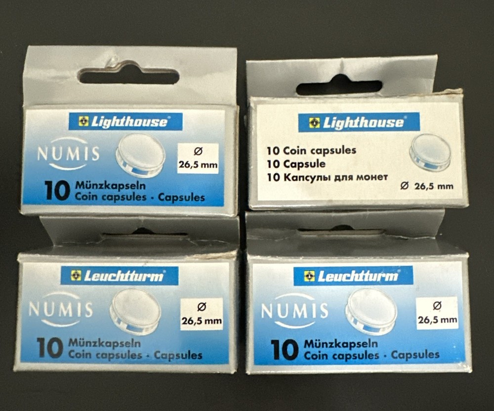 26.5MM Lighthouse Coin Capsules  (10 per box)