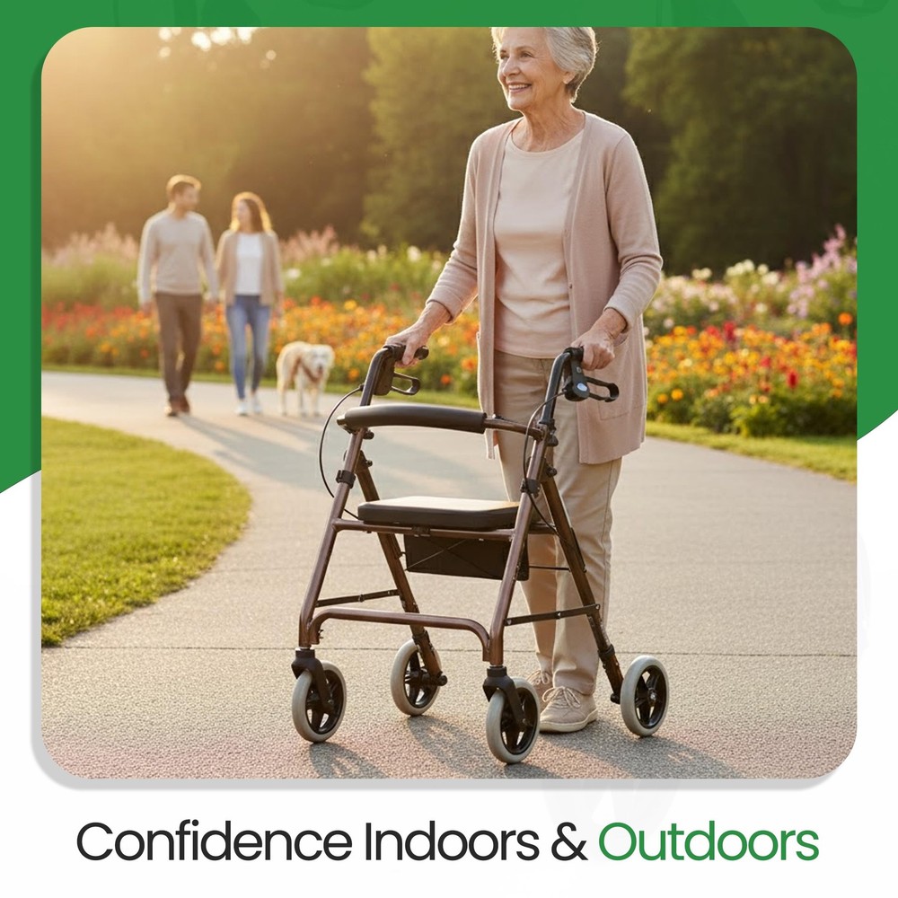 5" Walker Wheels Replacement Kit, Universal Wheel Kit 4 Piece Set