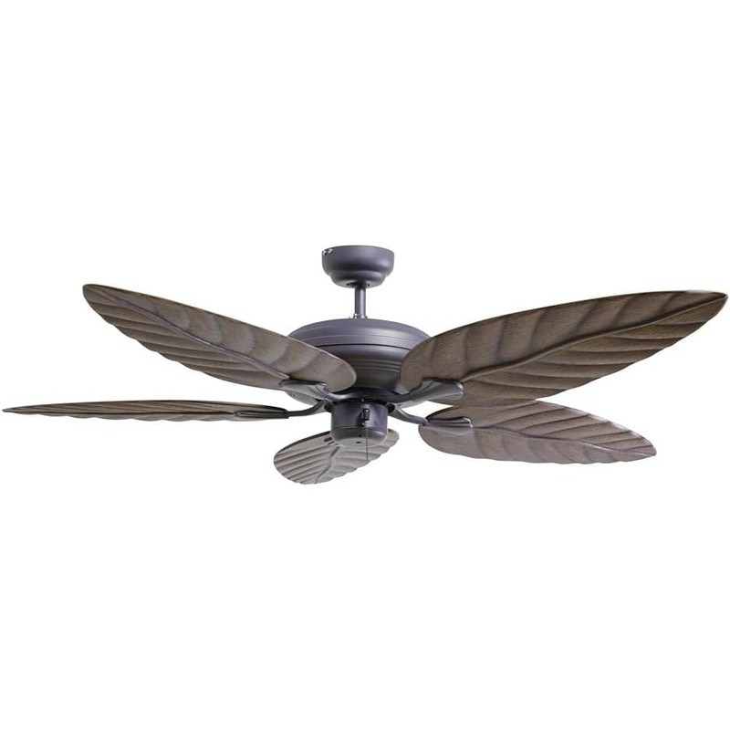 Ceiling Fan W/ Leaf Blades Remote Control High Airflow Energy Efficient 3 Speed