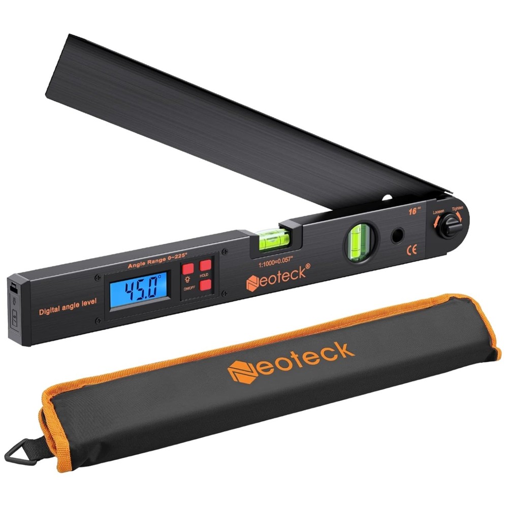 Versatile Digital Angle Measuring Tool with Carry Bag - Ideal for DIY Projects