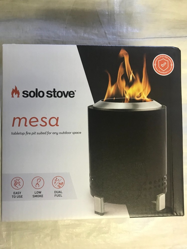 Authentic Solo Stove Mesa Smokeless Tabletop Fire Pit  - Ash - New Sealed