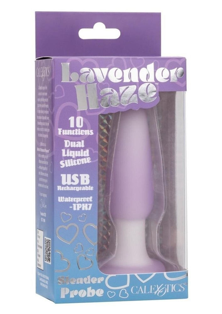 Lavender Haze Slender Vibrating Probe Butt Plug