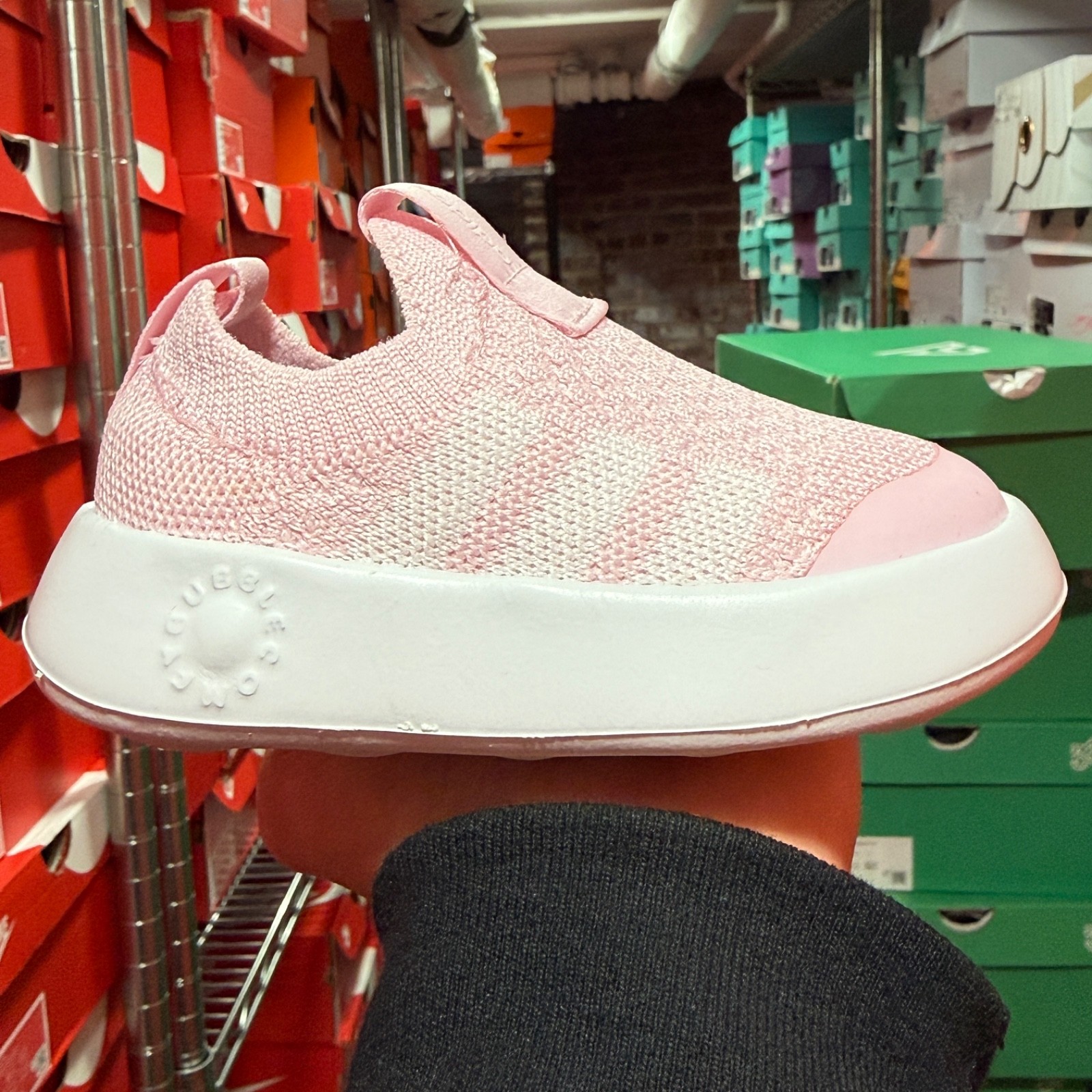 adidas Toddler Bubblecomfy Purple Slip-On Shoes JS1084