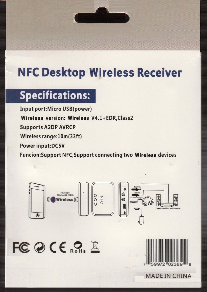 B10 NFC Desktop Wireless Receiver