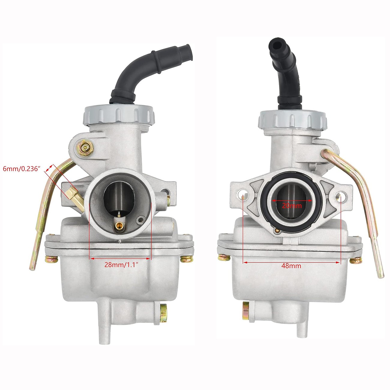 PZ20 Carburetor For 50cc 70cc 90cc 110cc 125cc ATV Quad Dirt Pit Bike Go Karts