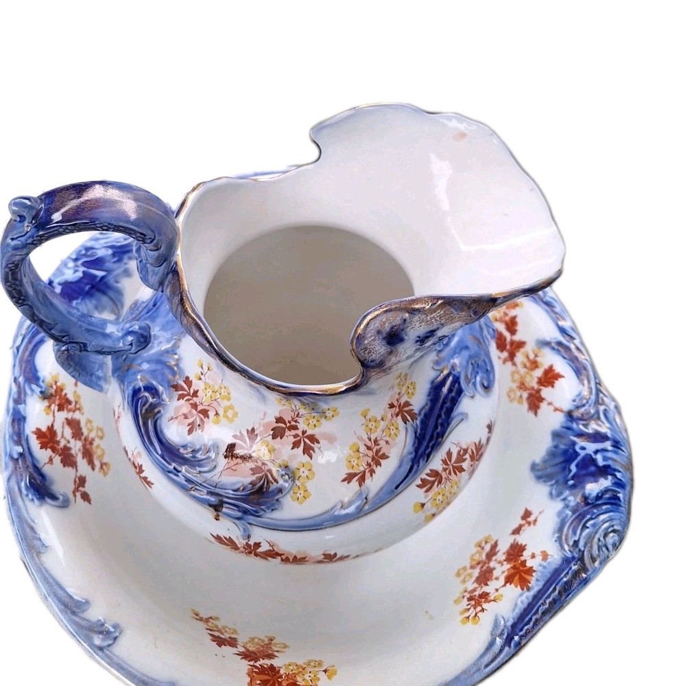 Large Victorian Ewer & Basin by B&L