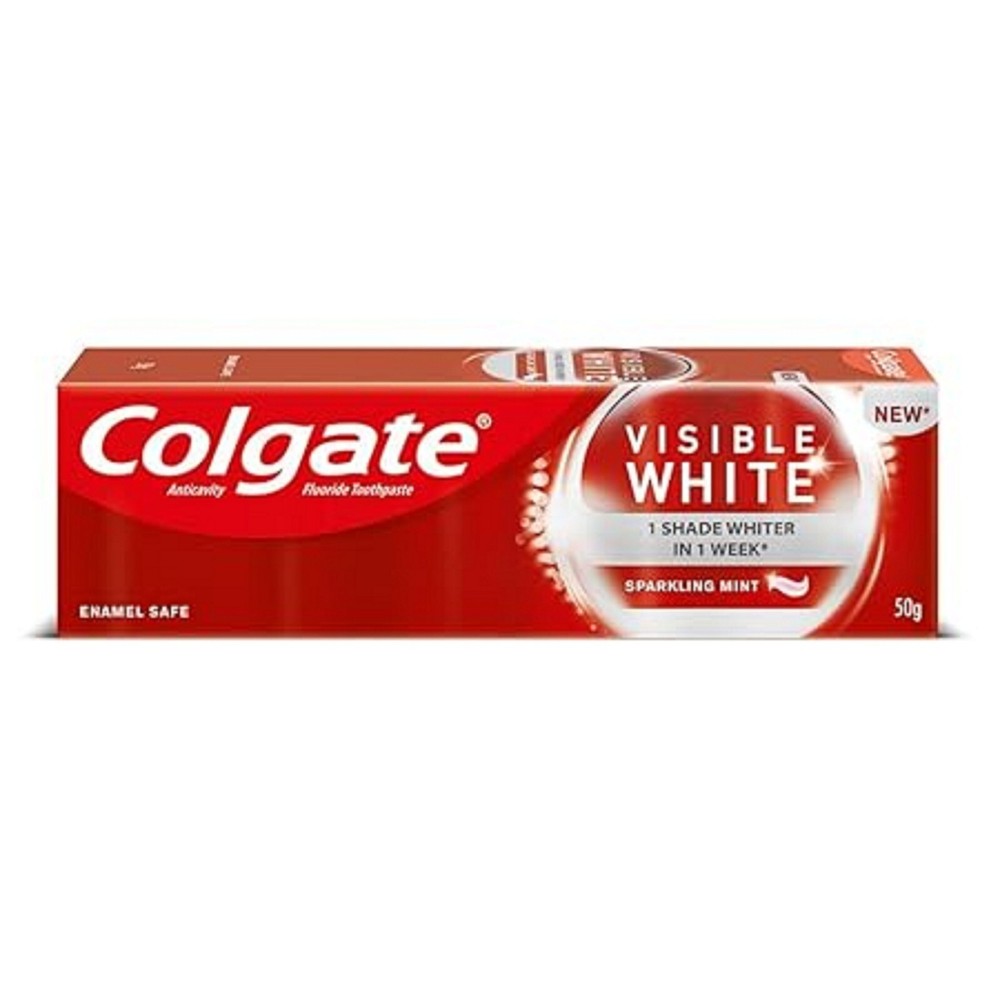 Colgate Visible White Toothpaste Teeth Whitening Starts in 1 week  (2x50g)