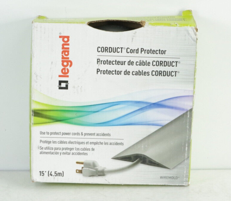 Corduct 15' Overfloor Cord Protector, Black m535