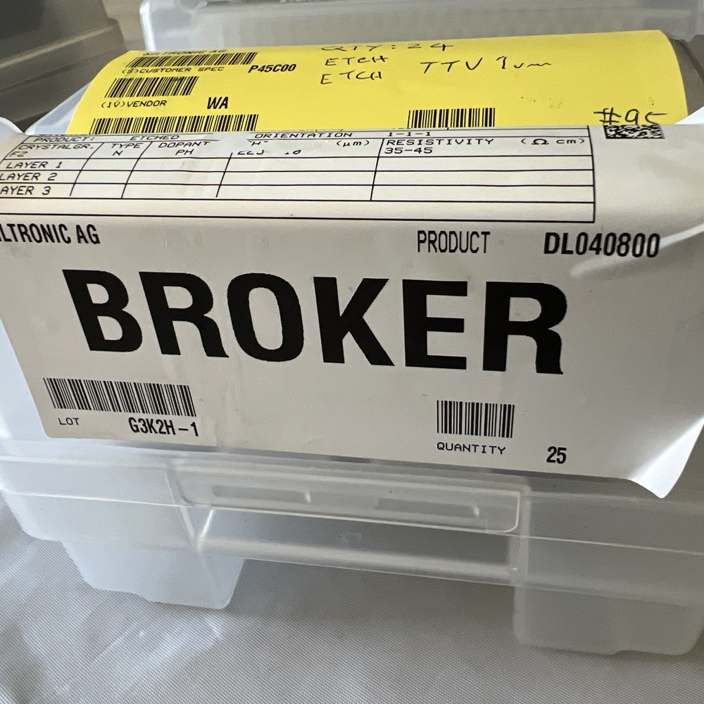 100mm Silicon Wafers-111 Thickness228+\-12Resistivity 35-45 ohm Etch +Etch