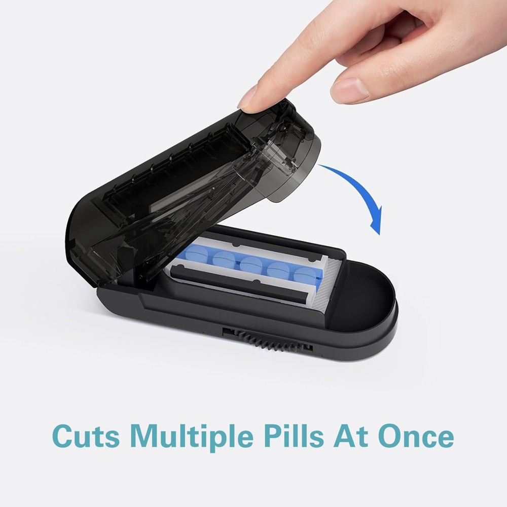 Pill Cutter Tablet Splitter With Sharp Blade Easy Cut Small Medium Large Pills