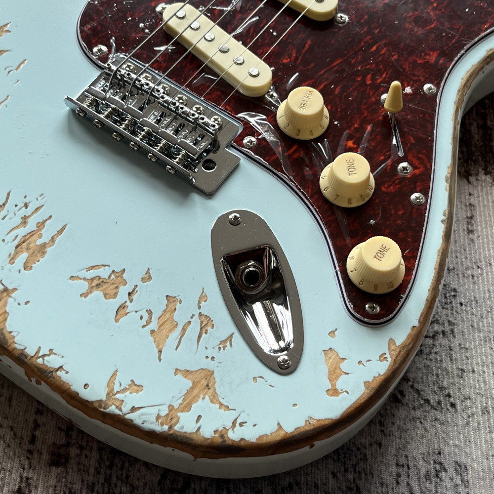 Custom Shop Blue Handed relics aged Electric Guitar USA in stock free shipping