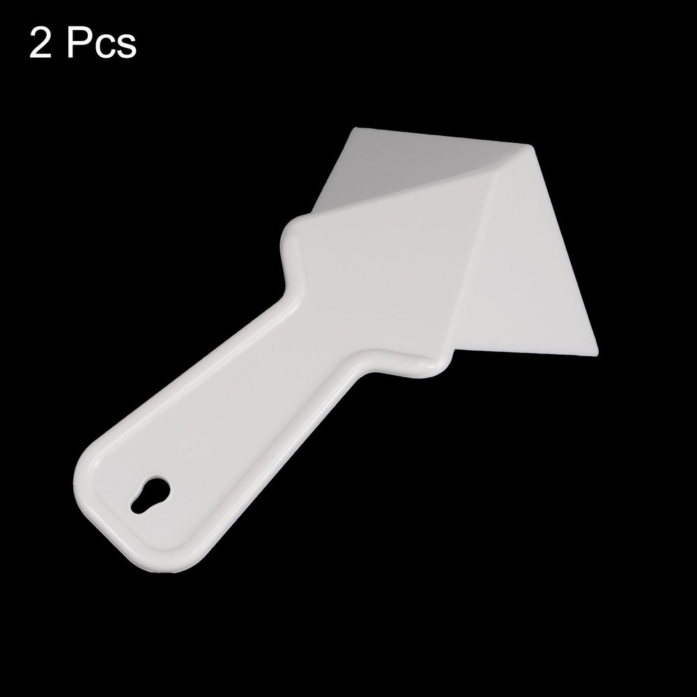 Inside Corner Trowel 4 Inch Plastic Drywall Corner Knife Tool, White 2pcs