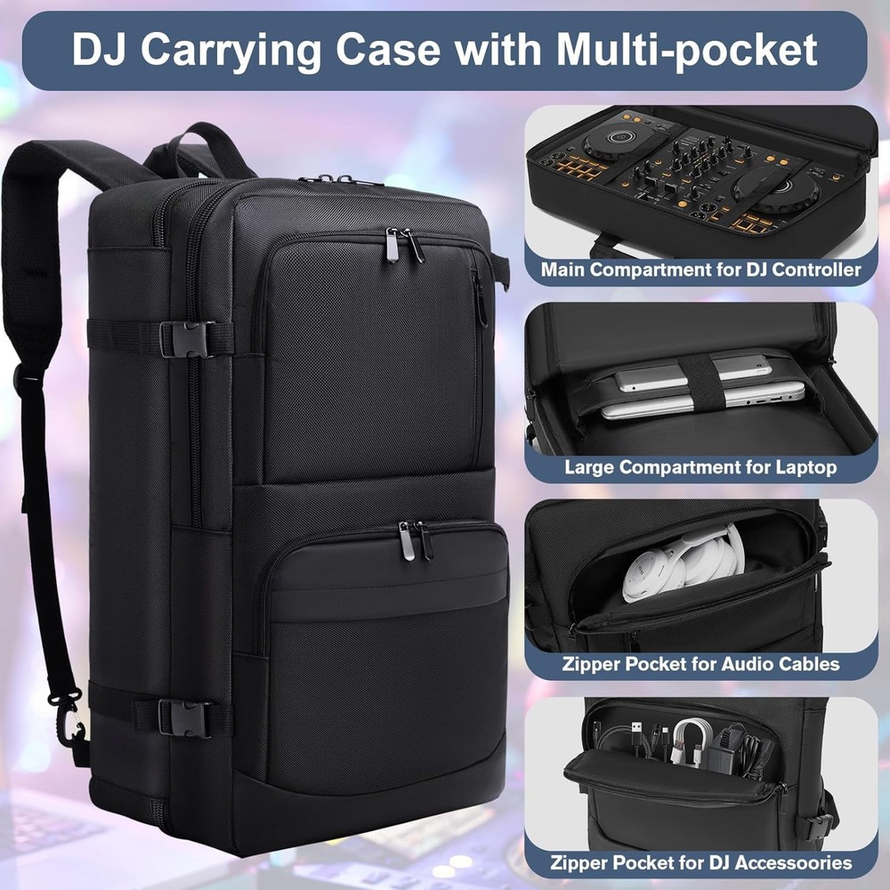 DJ Controller Case Compatible with DDJ 400 / DDJ-FLX4 / DDJ-REV1, DJ Carrying Ca