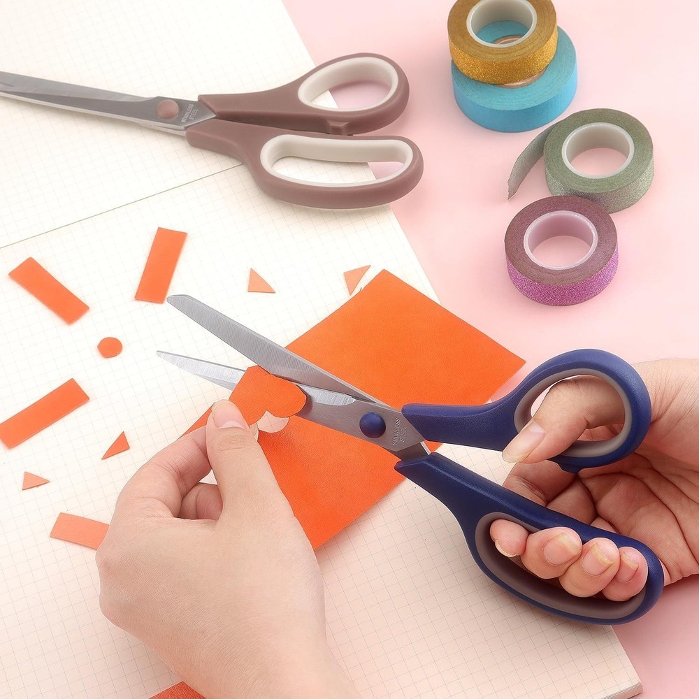 Ergonomic 8.5 Inch Scissors Bulk Set - Comfort Grip for Effortless Cutting