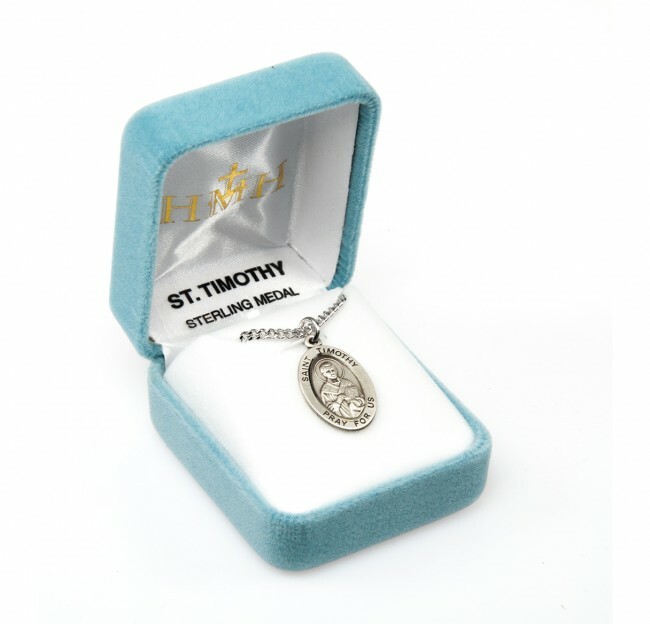 St. Timothy 24 Inch Sterling Silver Necklace