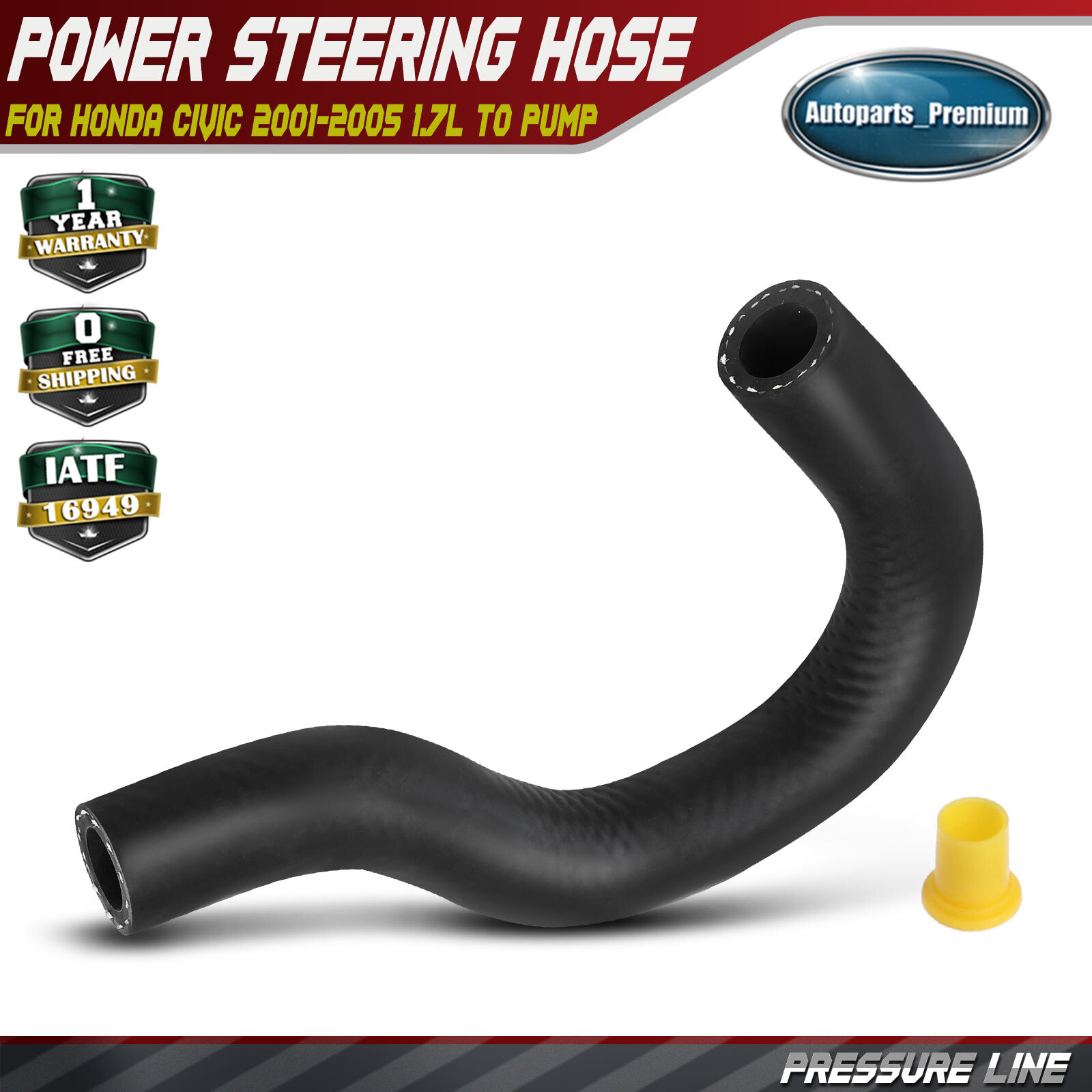 Power Steering Reservoir Hose for Honda Civic 2001-2005 1.7L Reservoir To Pump
