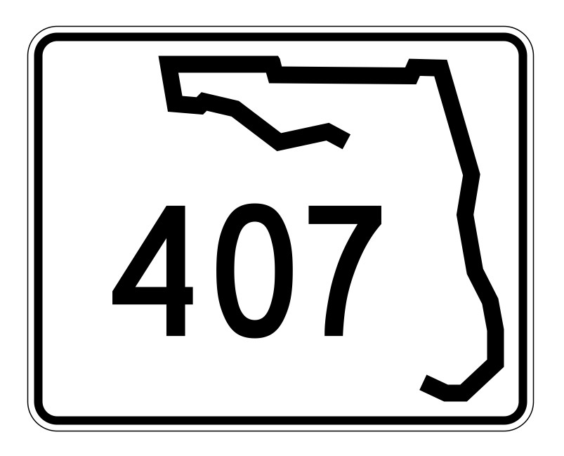 Florida State Road 407 Sticker Decal