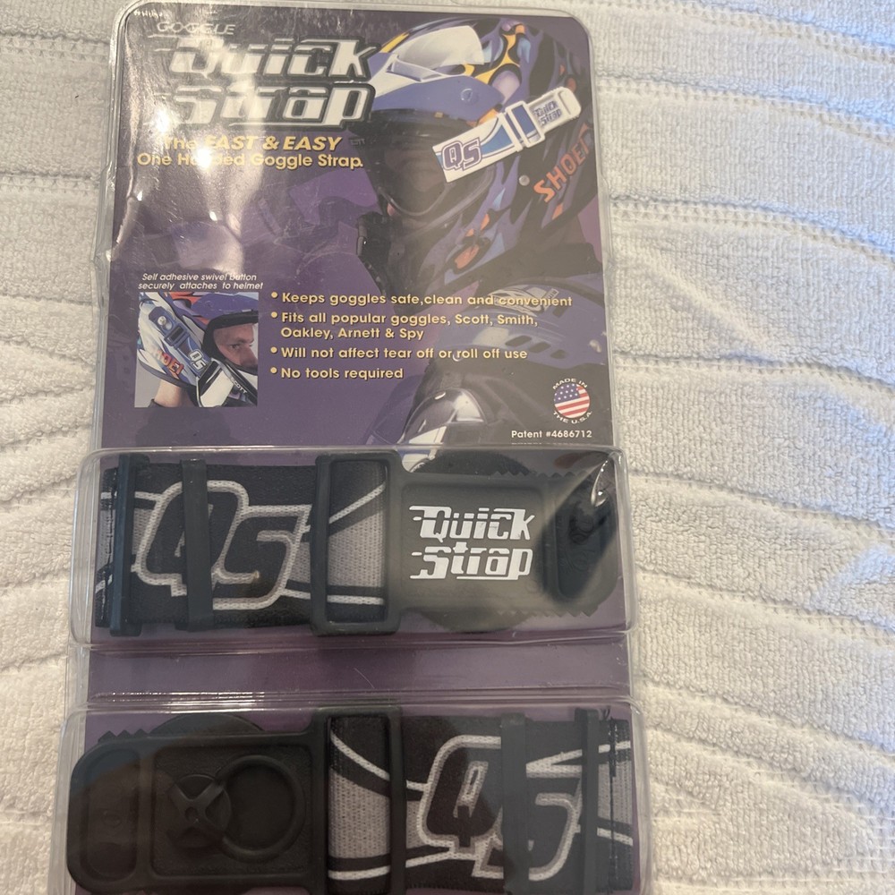 Quick Strap Goggle Straps One Hand Use New