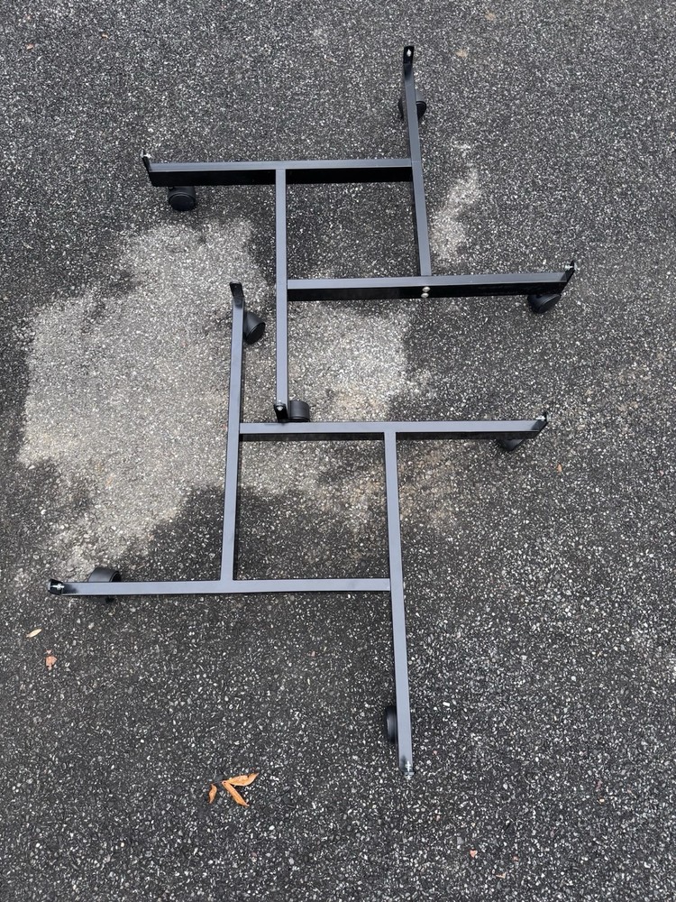 Black Store Display Rack Base 4-Way Base for Gridwall Grid Wall Panels