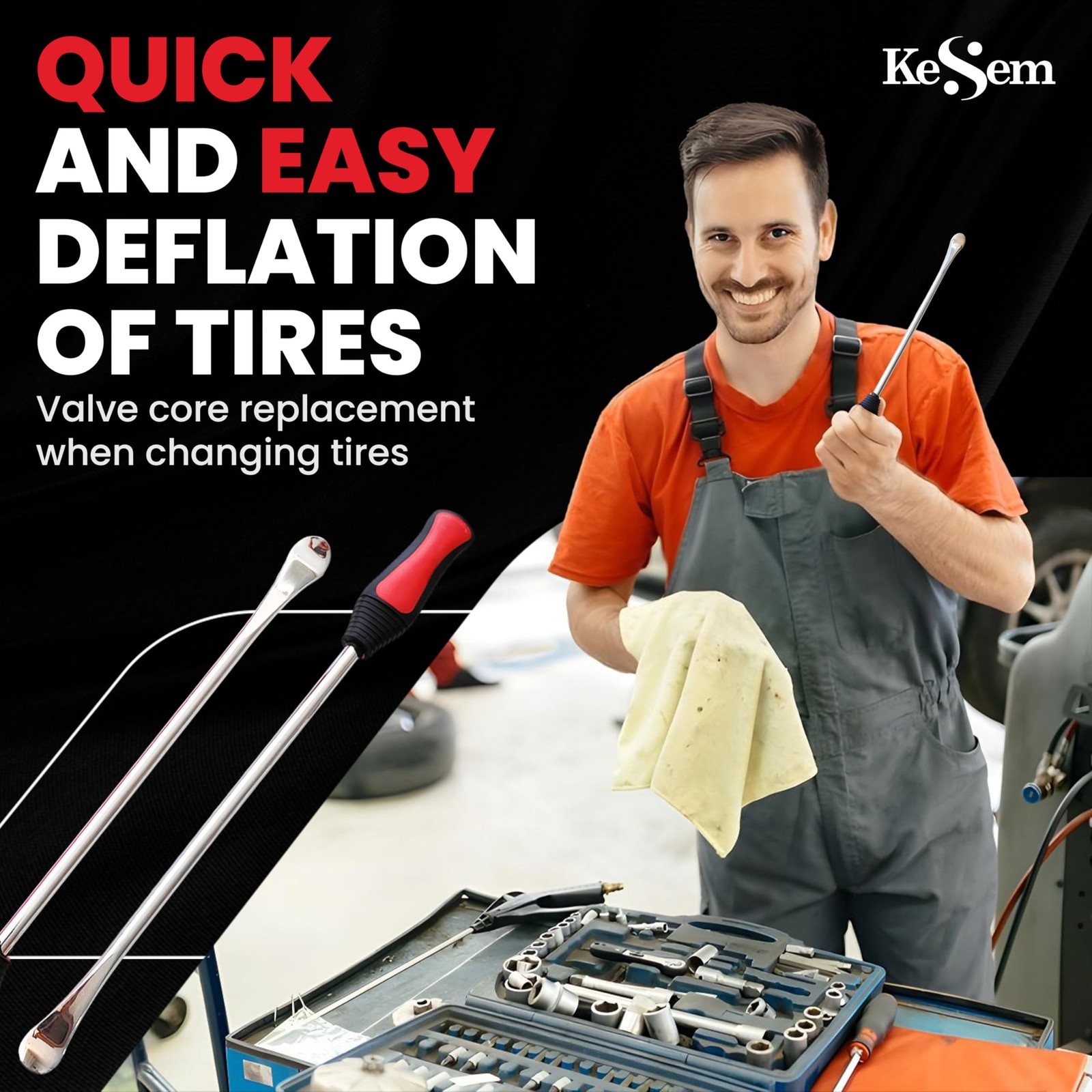 2 Pack 14.5" Tire Spoons Changing Lever Iron Bar Set Repair...