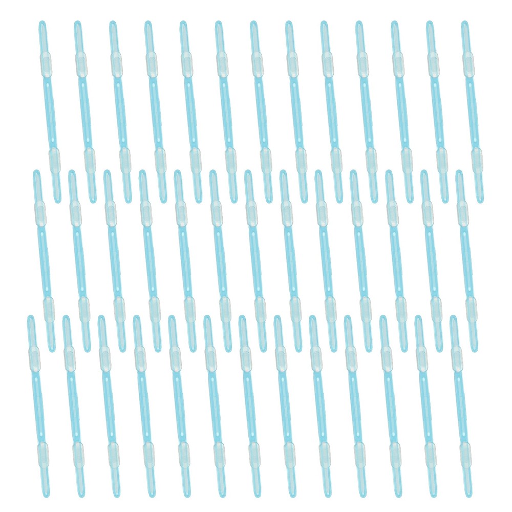 40Pcs Loose-Leaf Paper Binding Clamps, Blue Plastic Paper Organizer