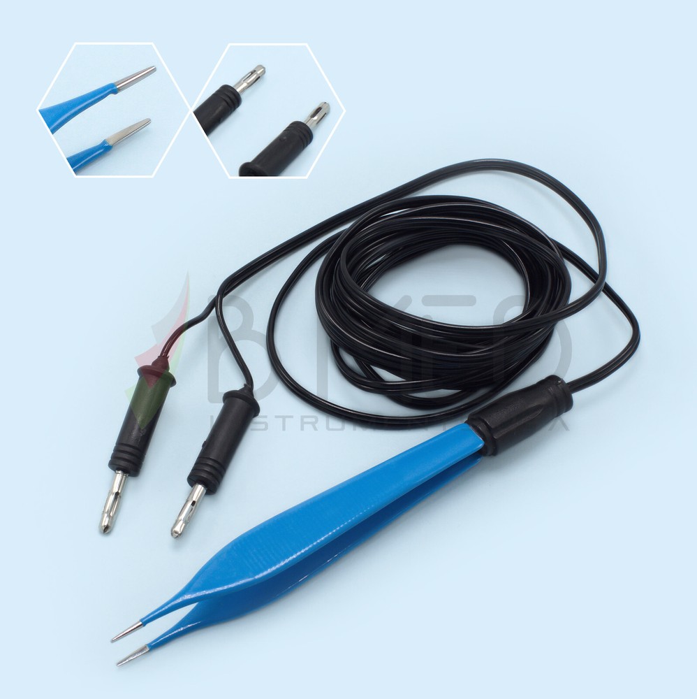 Disposable Bipolar Adson Tissue Forceps With Cable Insulated Electrosurgery