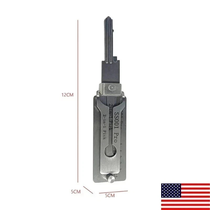 Hook And Pickup Tool Kit 2 In 1 Portable Lock Picking Set Ergonomic Handle**