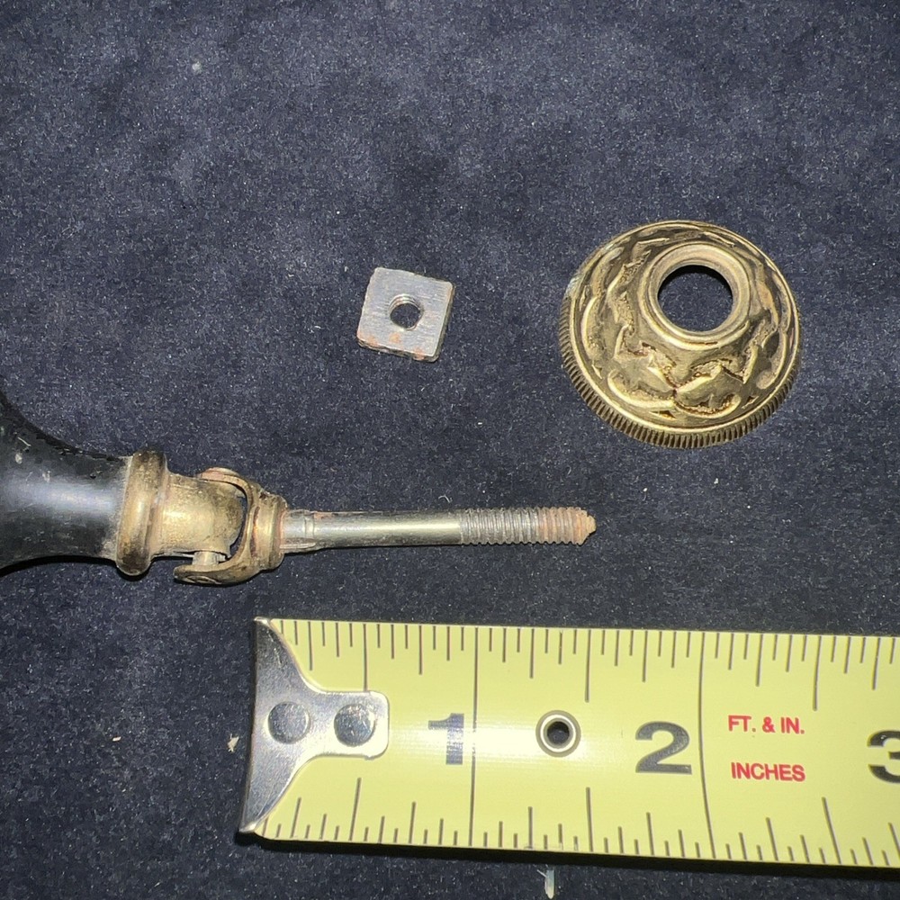 4 MATCHING ANTIQUE TEARDROP BLACK EBONIZED VICTORIAN PULLs