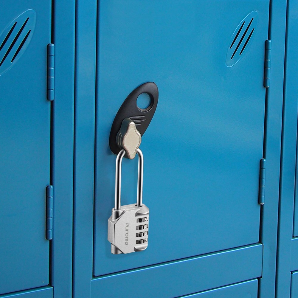 4 Pack Waterproof 4-Digit Combination Padlock for Locker, Fence, Gate, Toolbox