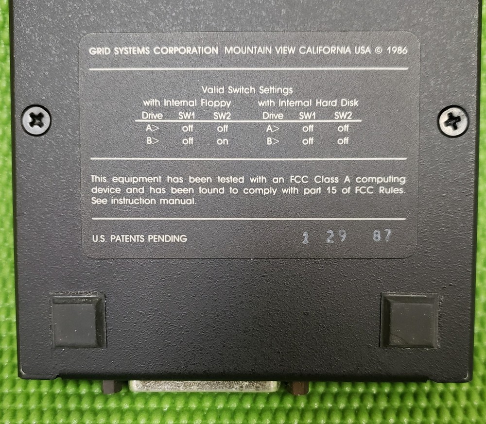 Vintage GRiD GRiDCASE 3 Plus Laptop Computer w/ External 3.5" Floppy Drive