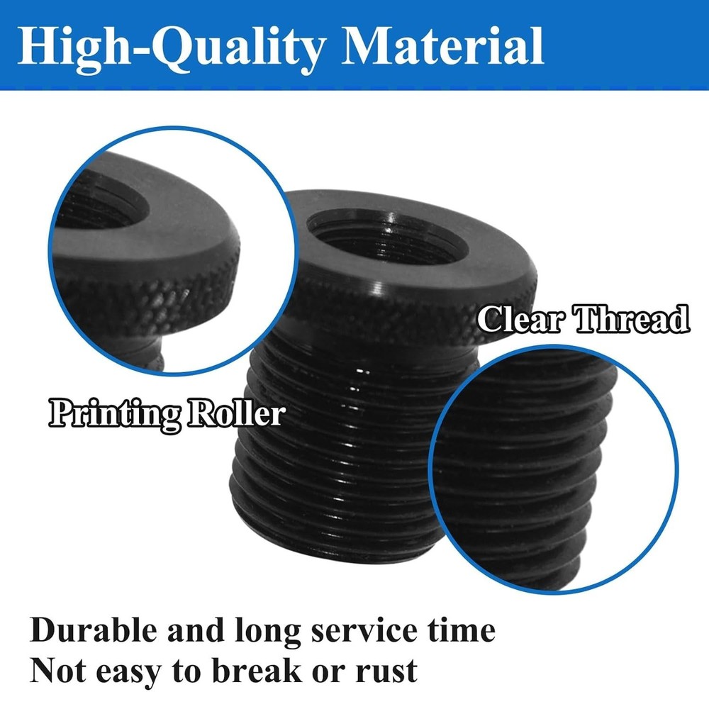 2 Pack Thread s and Washers, 1/2 * 28-3/4 * 16, Black