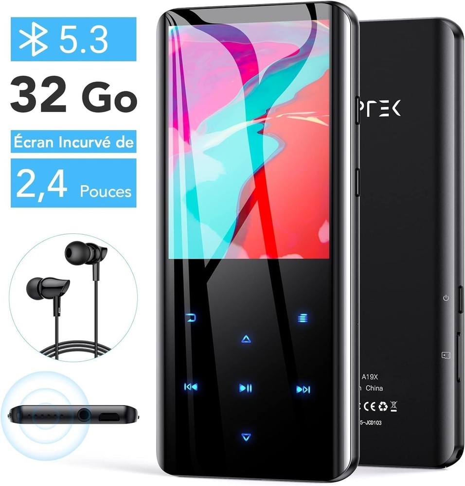 Portable 32GB MP3 Player with 2.4” Curved Display and Multi-Functionality