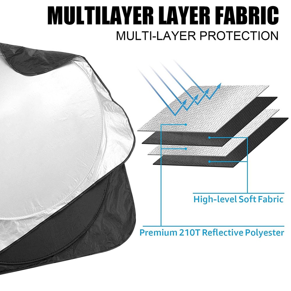 For 2002-2023 Dodge Durango Car Windshield Sun Shade Foldable Cover Visor M7