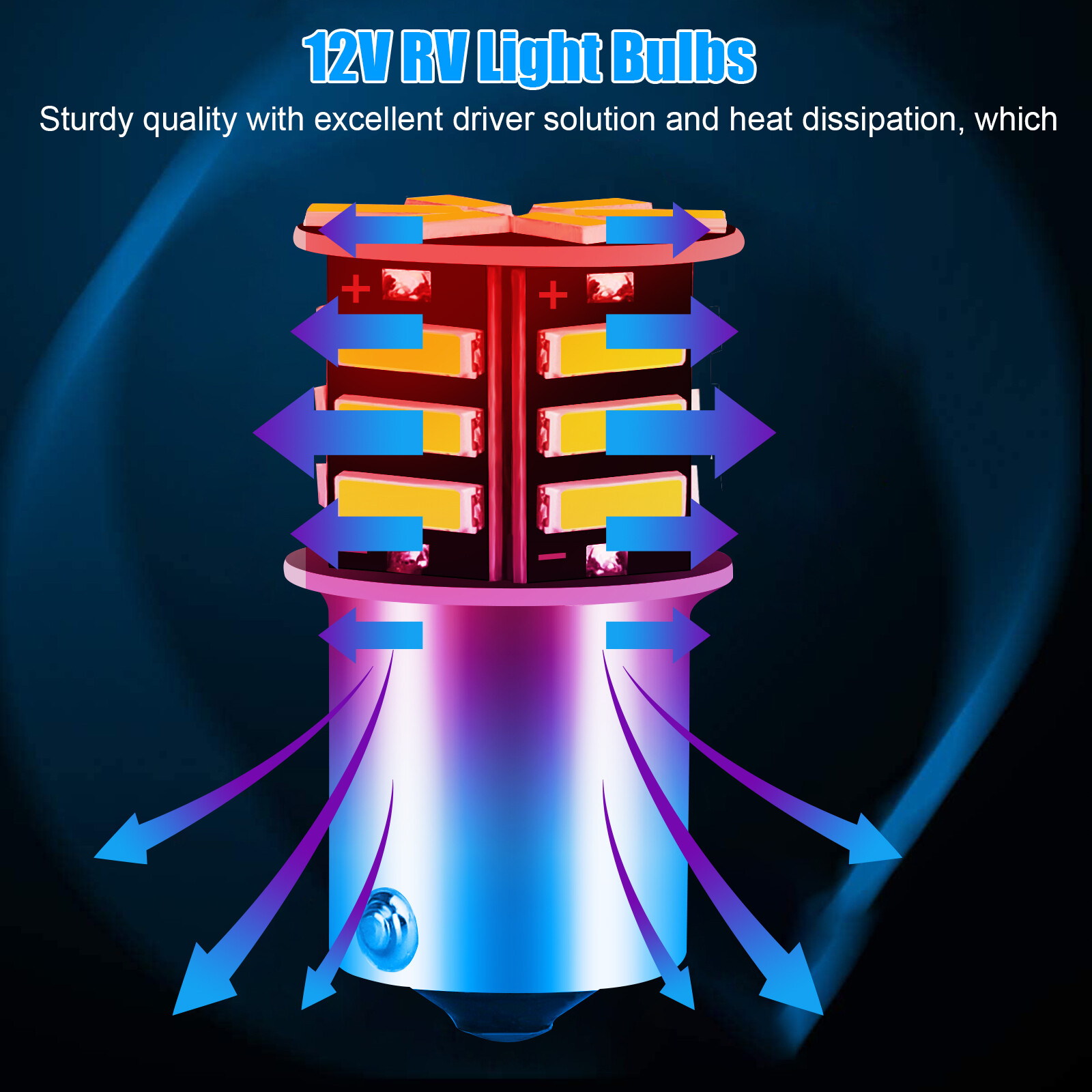 20x Super Bright White 1156 1141 1003 RV Trailer 21-SMD LED Interior Light Bulbs