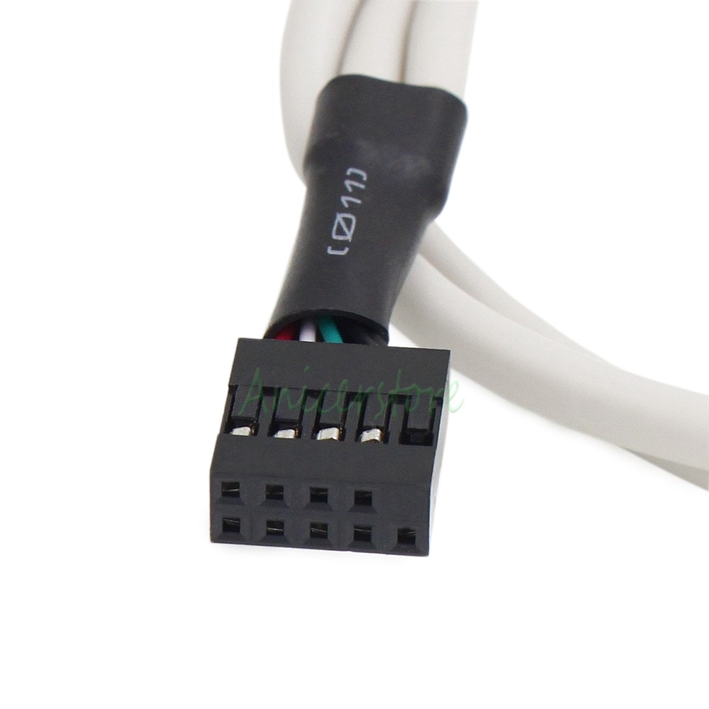 Dual USB 2.0 Port Back Panel Slot Bracket 10Pin Motherboard Header Data Cable