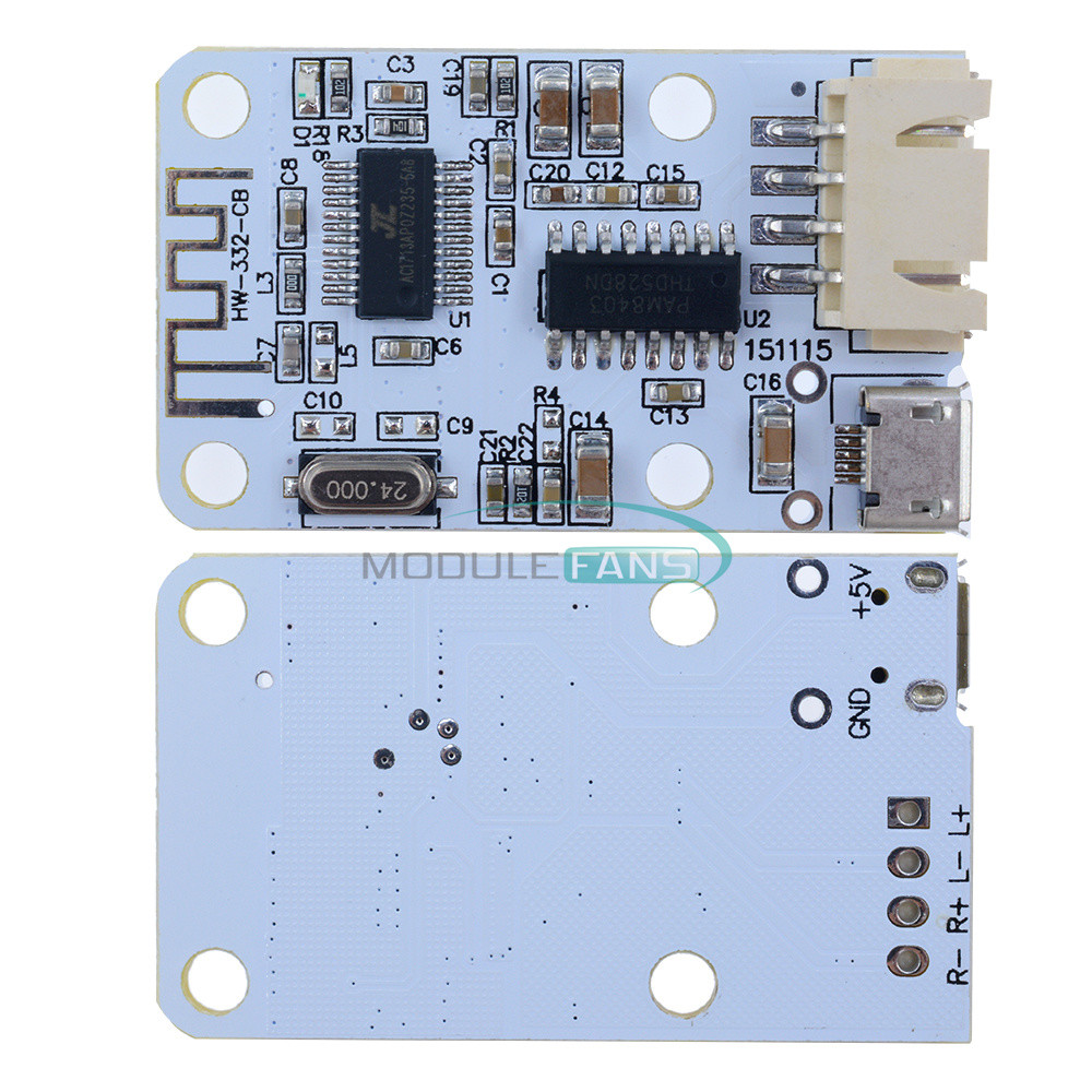 Bluetooth Audio Receiver Digital Power Amplifier Board Module 3W+3W DC5V