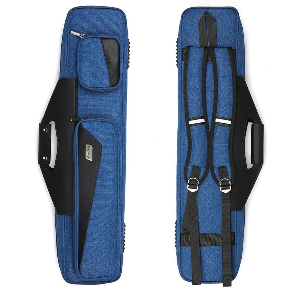 Pool Cue Case 4x4 with Backpack Straps Carrying Case for 4 Pool Cues