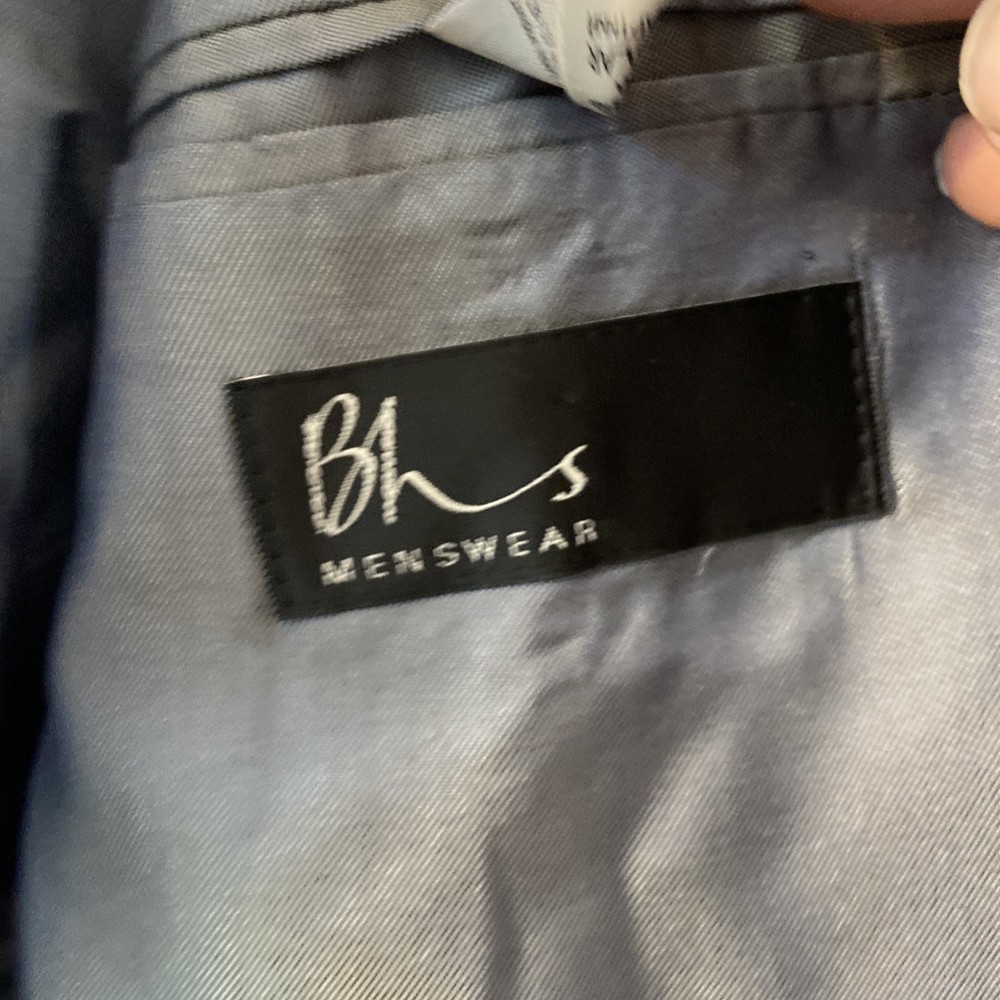 BHS Blazer Suit Jacket 44” Chest Blue 95% Wool