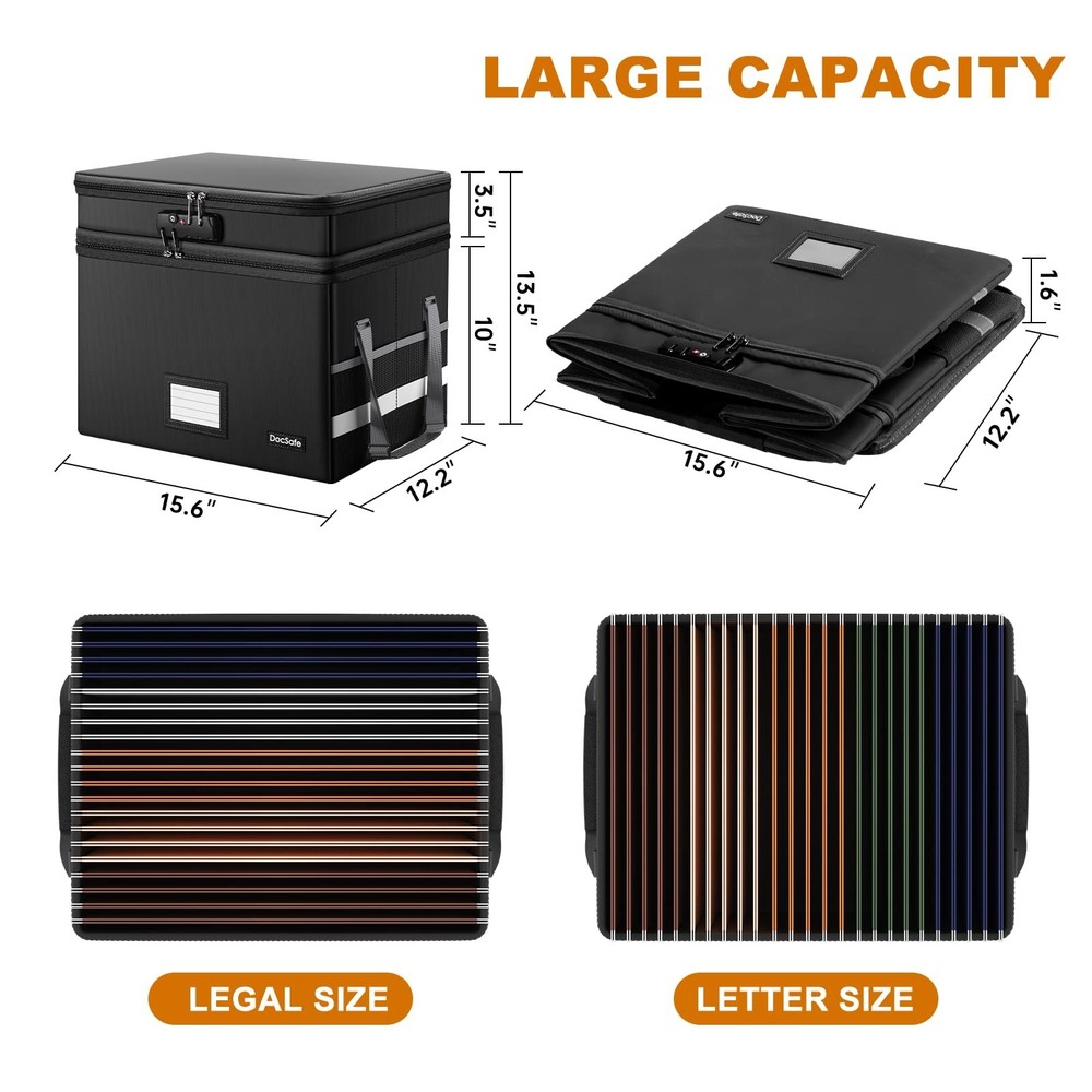 DocSafe File Box Set with Lock and Wheels
