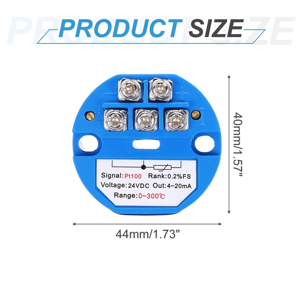 2PCS 4-20MA Temperature Sensor Transmitter Module PT100 Transmitter Module