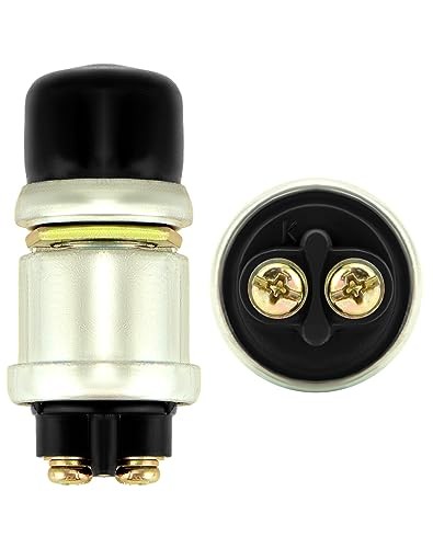 Engine Start Push Button Switch, 4 Pcs 12V 50A Momentary Start Switch for Car