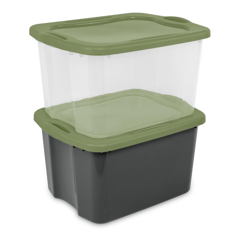 Sterilite EZ Carry 70 Quart Large Storage Bin, Clear Plastic Storage Container